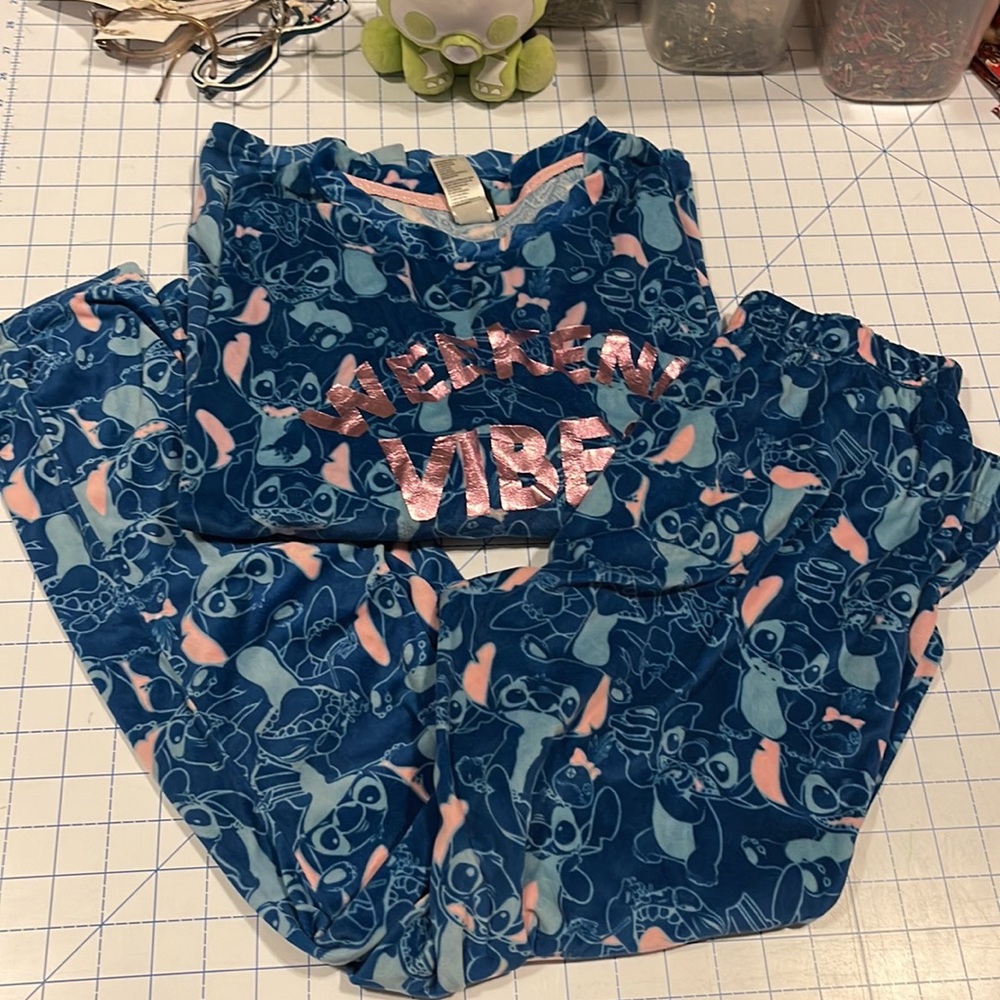 Disney Stitch Scrump Minky Fleece Pajamas